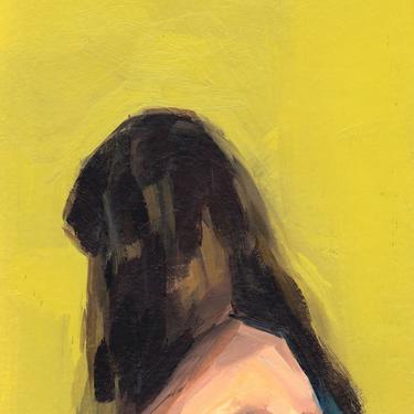 SECONDS SALE . Portrait in Yellow . giclee print 