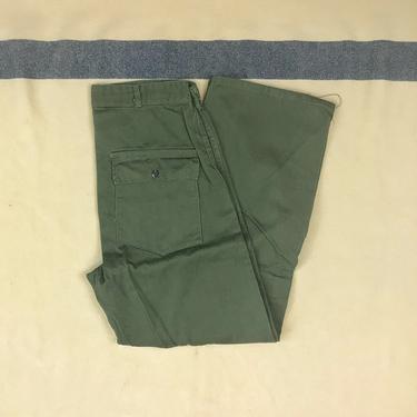 Size 32 x 29 Vintage OG-107 Style 4 Pocket Cotton Sateen Fatigue Baker Pants 1 
