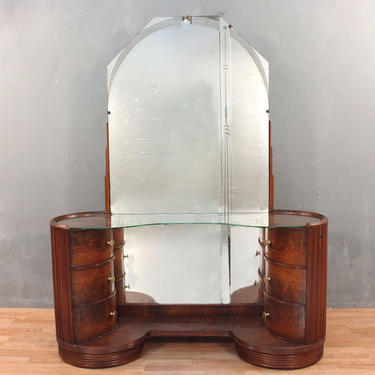 Art Deco Luxe 6-Drawer Vanity &amp; Mirror – ONLINE ONLY