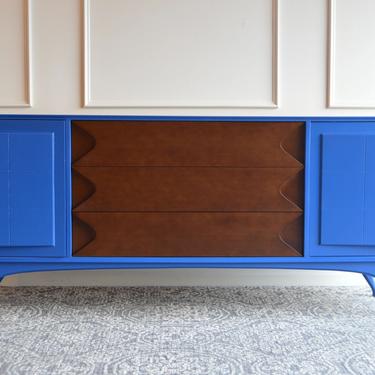 Mid Century Long dresser - Cobat blue - Item#1220 by Unique