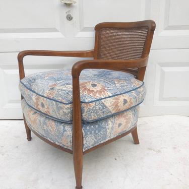 Vintage Club Chair With Cane Back 