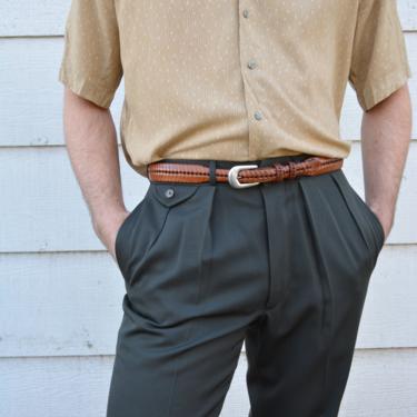 Vintage mens trousers / mens green trousers / vintage green trousers / vintage green pants / vintage green bottoms / vintage mens pants / 32 