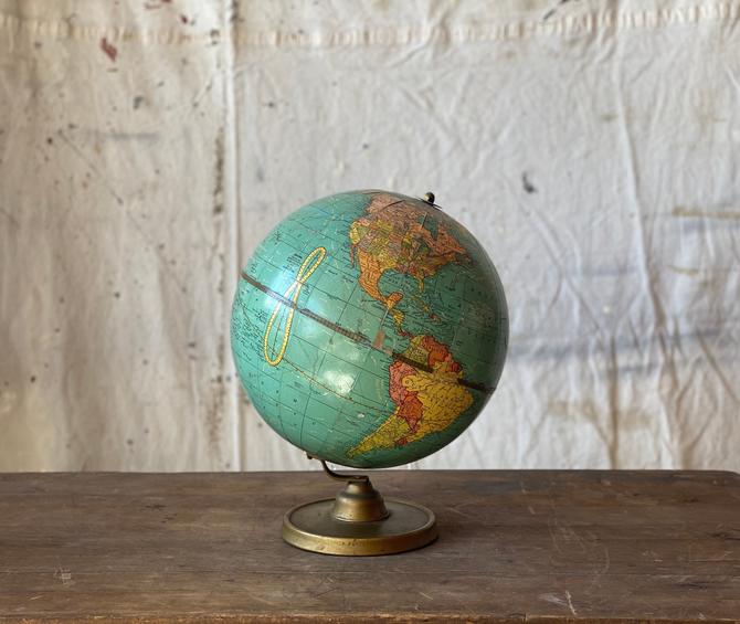 Vintage Crams 10 1/2” Terrestrial Globe 