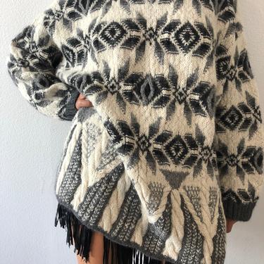 Vintage DKNY Alpaca Hand Knit Oversized Sweater 
