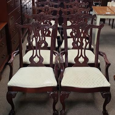 Item #KS2 Set of Ten Contemporary Cherry Dining Chairs by Thomasville