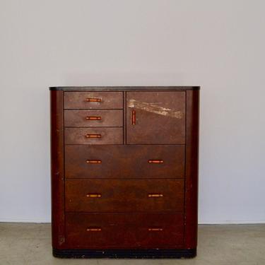 Incredible Art Deco Industrial Era Dresser / Cabinet Wardrobe by Norman Bel Geddes for Simmons 