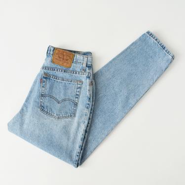 vintage Levis 512 jeans, high waisted tapered fit, size L 