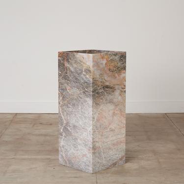 Angelo Mangiarotti Style Marble Pedestal