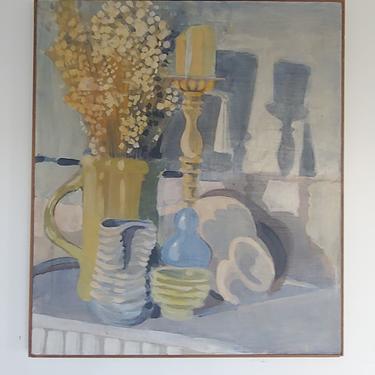 Vintage Abstract Still Life Painting 