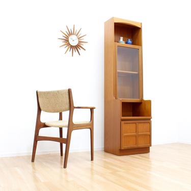 Mid Century Slim Bookcase/China Cabinet by Nathan Furniture 