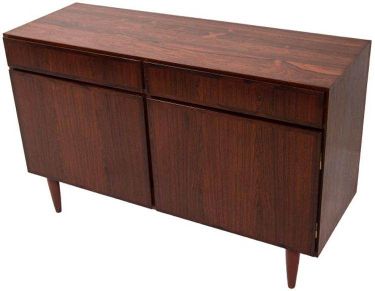 Rare Model 3 Gunni Omann Compact Danish Modern Rosewood Sideboard / Media Cabinet