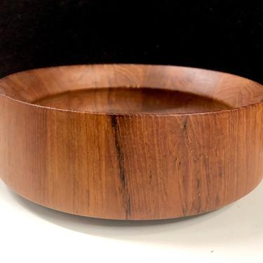 Dansk Teak Wood Bowl 8”D Danish Mid Century Modern Decor 