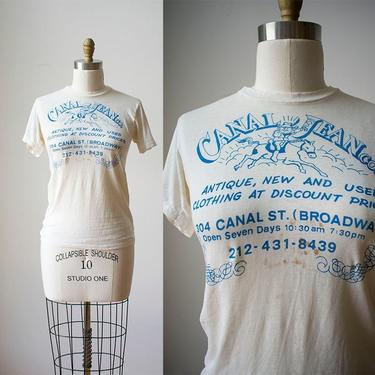 Vintage 1970s Canal Jeans Company Tshirt / Vintage NYC Vintage Shop Tee / NYC History / Vintage NYC The Village / Canal Jean Co T 