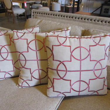 CUSTOM PILLOWS WITH LEWIS AND SHERON FABRIC PRICED SEPARATELY
