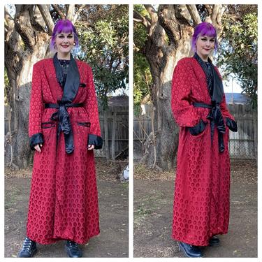 Vintage 1950’s Red Satin Robe 