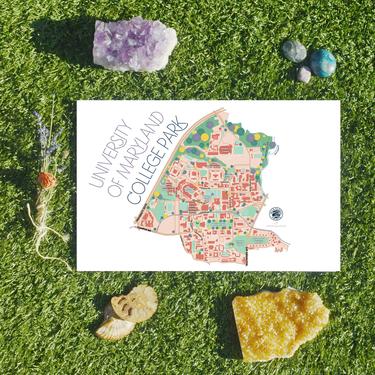 University of Maryland College Park Campus Map 11x17 