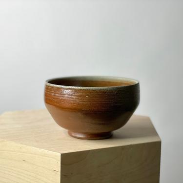 Vintage Brown Stoneware Studio Pottery Bowl 