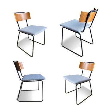 UMBUZÖ Modern Wood &amp; Fabric Dining Chairs (Set of 4) 