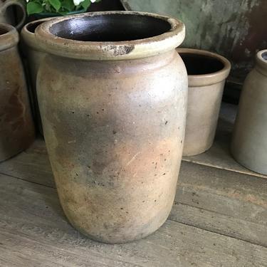 Stoneware Jar, Crock Pot, Utensils, Artist, Flower Planter, Rustic Farmhouse Kitchen Garden Decor 