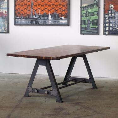 Low Top Pub kitchen Dining A Frame table industrial chic restaurant by CamposIronWorks