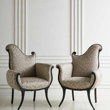 Pair of Grosfeld House Empire Style Chairs