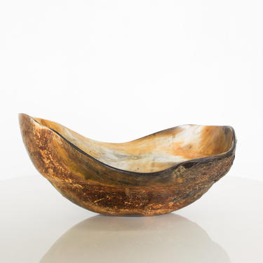 Organic Modern Horn Bowl Pure Sculptural Elegance 
