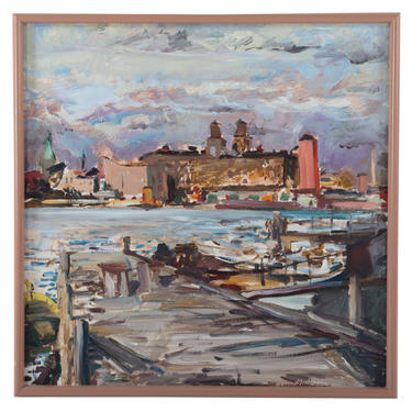 Raoul Middleman. View of Baltimore Harbor