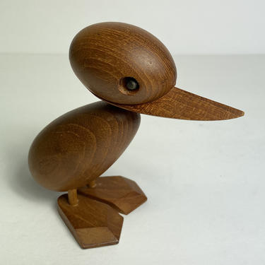 Vintage Mid Century Modern Danish Teak Wood Duck Bird Figure Hans Bolling Torben 