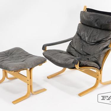Ingmar Relling Siesta Lounge Chair w/ Ottoman