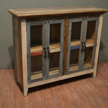 Rustic Solid Reclaimed wood Console / Bookcase / Sideboard / Entry Way Console 