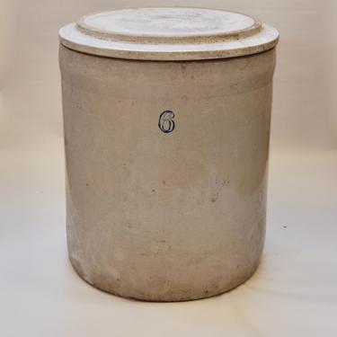 Antique Stoneware Crock with Lid