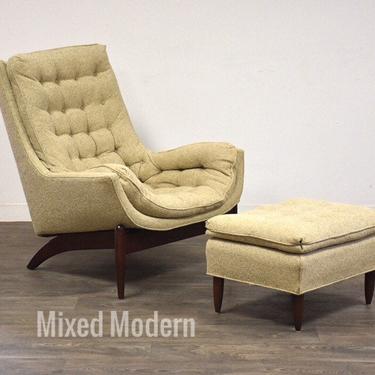 Adrian Pearsall Style Lounge Chair and Ottoman 