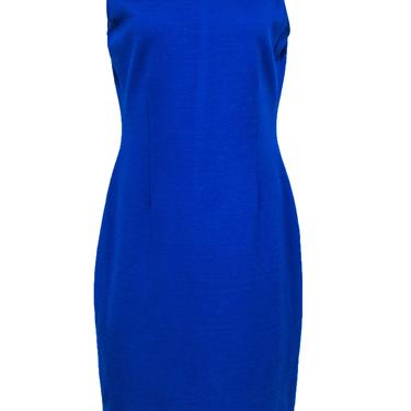 St. John - Cobalt Blue Knit Tank Sheath Dress Sz 10