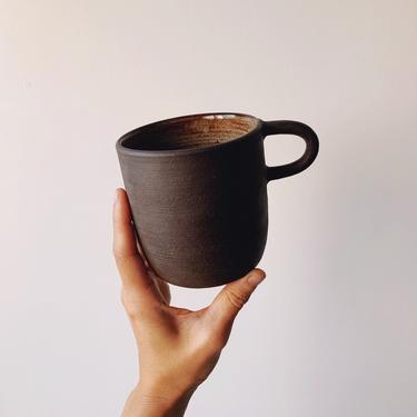 SAMPLE SALE // Black Clay Mug // handmade ceramic pottery 
