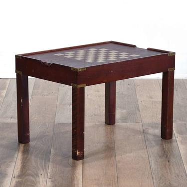 Campaign Style Chess & Backgammon Game Table