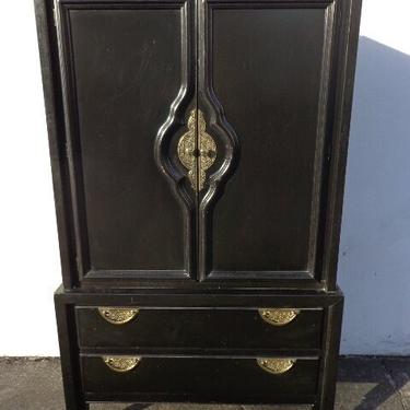 Antique Armoire Tall Dresser Chest of Drawers Cabinet Century Furniture Chinoiserie Asian Bohemian Boho Bedroom Storage CUSTOM PAINT AVAIL 
