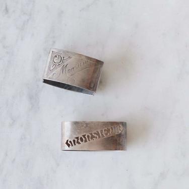 Pair of Vintage Silver Napkin Rings