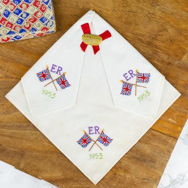 Vintage Queen Elizabeth 1953 Coronation Handkerchief