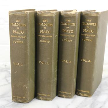 The Dialogues of Plato Four Volume Set Translated by B. Jowett, M.A., Copyright 1911 