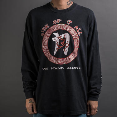 Vintage 1992 Sick Of It All We Stand Alone Tour Longsleeve 