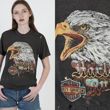 Easyriders Magazine Grand Nationals Shirt, Harley Davidson Rules Thin Tee, See Through 50 50 Unisex Biker T-Shirt 