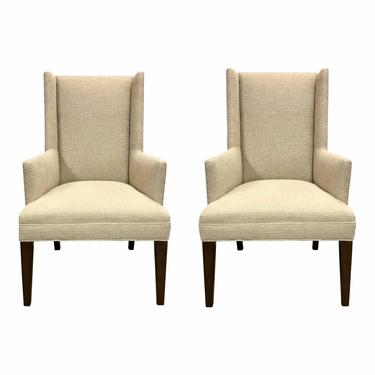 Studio a Home Transitional Straight Wing Arm Chairs Pair