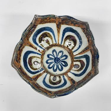 Vintage El Palomar Pottery Mexico / Bowl / Lotus / Flower / Ken Edwards Tonala / FREE SHIPPING 