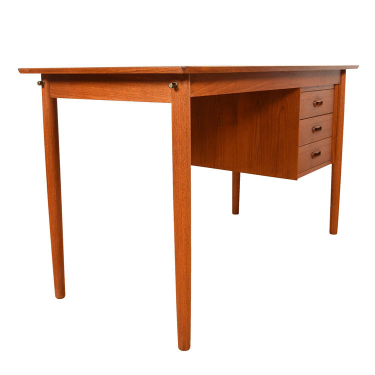 Danish Modern Teak Desk w/ Adjustable Drawers