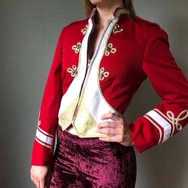 Vintage 70s Red + Gold Band Jacket 