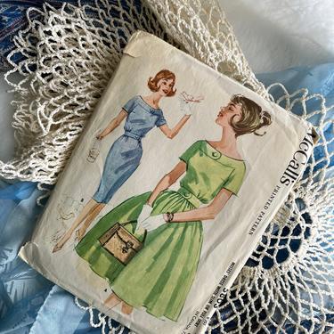 McCalls 5803 Vintage Sewing Pattern, Complete, Instructions Included, 2 Styles Dress, Copyright 1961, DIY Fashion 