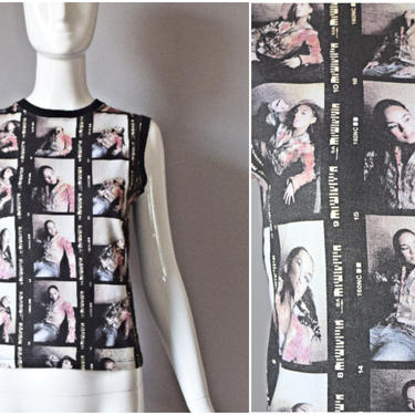 vtg 2000s Alicia Keys sleeveless graphic tshirt | Y2K Songs In A Minor Tee  | size Medium film photo strip | Alicia Keys photo booth shirt 