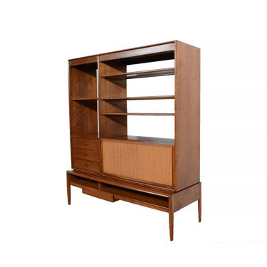 Walnut Bookcase Drexel Parallel by Barney Flag Room Divider Desk Mid Century Modern 