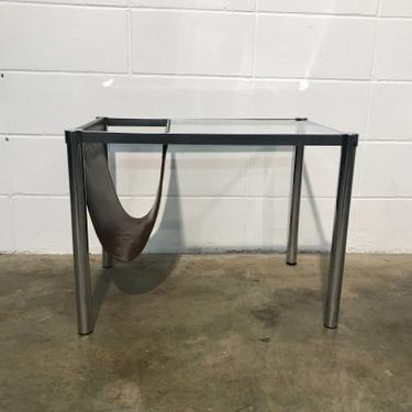 Modern Glam Table with Magazine Sling