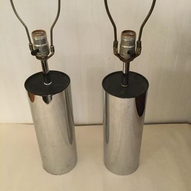George Kovacs pair of chrome lamps